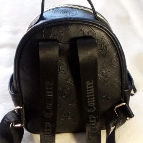 JUICY COUTURE BLACK MEDIUM SIZE BACKPACK NEW W/ TAGS! - Picture 7 of 16
